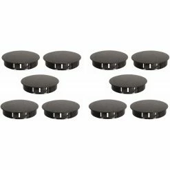 10x BOUCHONS PLASTIQUE ROND NOIR CACHE TROU BOITIER MEUBLE ALESAGE
