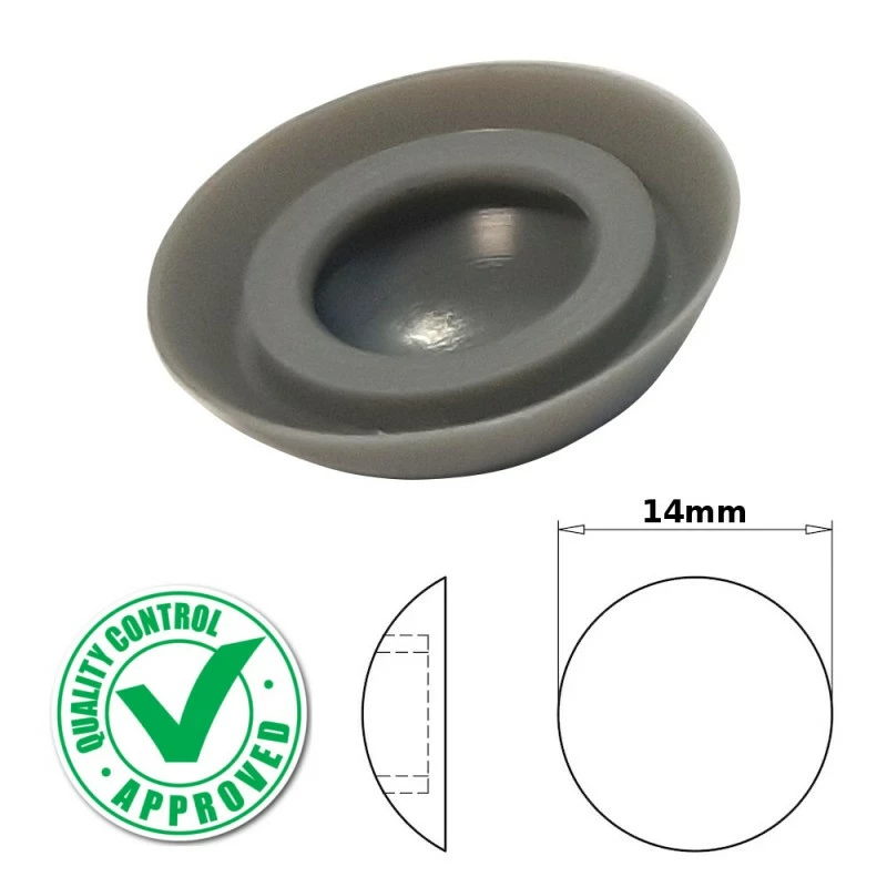 Plastique 10x Cache Vis Lèvre D'étanchéité Tête Cylindrique Bombée 14mm Zebra Pias Tôle Gris – Image 2