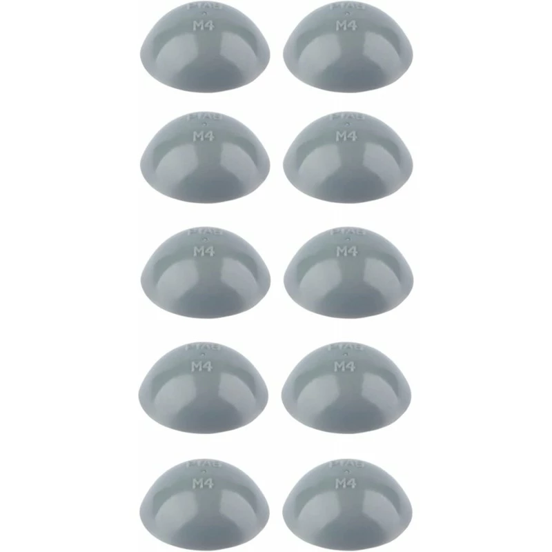 Plastique 10x Cache Vis Lèvre D'étanchéité Tête Cylindrique Bombée 14mm Zebra Pias Tôle Gris