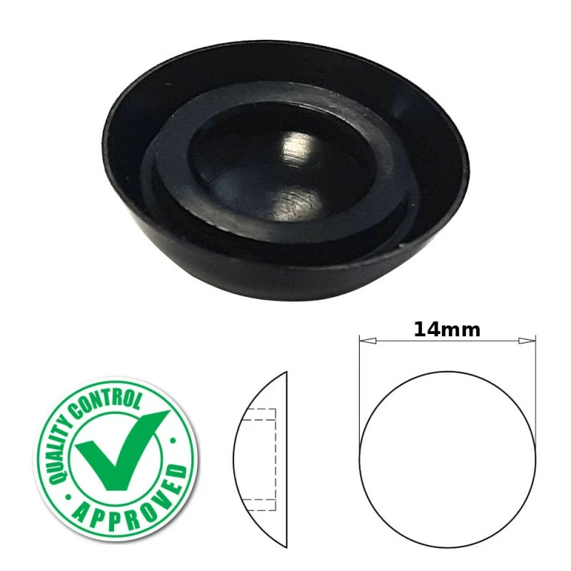 Plastique 10x Cache Vis Lèvre D'étanchéité Tête Cylindrique Bombée 14mm Zebra Pias Tôle Noir – Image 2