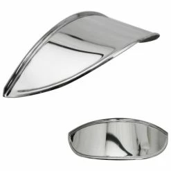1x VISIERE DE PHARE CHROME ROND MOBYLETTE MBK 51 PEUGEOT 102 103 CASQUETTE PROTEGE CACHE OVALE