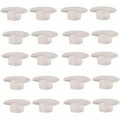 20x CACHE VIS 6 PANS CREUX M6 BLANC CAPUCHON ECROU PROTECTION MEUBLE TETE 6MM PLASTIQUE