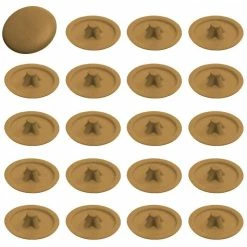 20x CACHE VIS PLASTIQUE MARRON CLAIR CRUCIFORME T3 POZIDRIV CAPUCHON MEUBLE CHAISE TABLE