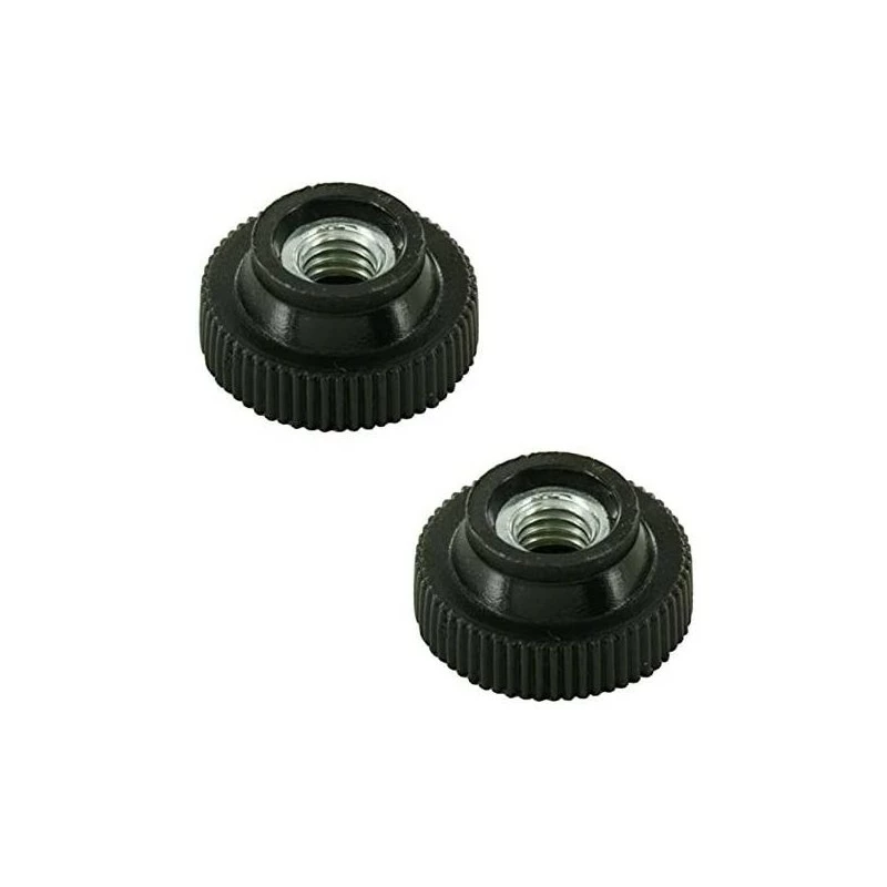 2x ECROU MOLETE PLASTIQUE INSERT ACIER M4 M5 M6 MOLETTE ROULETTE SERRAGE RAPIDE FILETÉ 4MM 5MM 6MM
