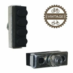 Caoutchouc Et Aluminium 2x PATINS DE FREIN COURSE "4 Points" 35mm VELO CYCLE VINTAGE TYPE MAFAC WEINMANN