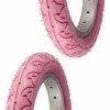 Caoutchouc 2x Pneu Rose 12 1/2 X 1.75 X 2 1/4" (47-203) Lisse ORTEM WILLY Vélo Enfant Draisienne Poussette