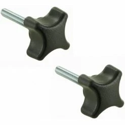 2x VIS A SERRAGE MANUEL RAPIDE TETE PLASTIQUE ACIER M5 M6 ECROU ETOILE BLOCAGE MANCHERON BRANCARD TONDEUSE TRACTEUR