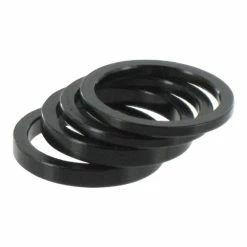 4x Entretoise Direction Potence Velo 1 1/8" 28.6mm Noir Cale Ergonomique 3mm 5mm Aluminium Guidon Vtt Route Ville