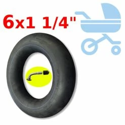 Butyle Chambre à Air 6" VALVE SCHRADER COUDÉE 90°