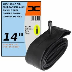 Butyle CHAMBRE A AIR VELO 14 X 1,75-2,125" (47/57-254) VALVE SCHRADER 35MM VTT ROUTE