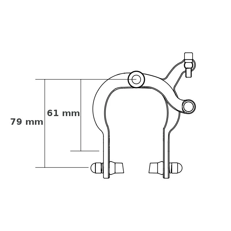 Aluminium Étrier De Frein Traditionnel Roue 650 Avant / Arrière 61 / 79 Mm – Image 2