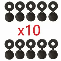 Kit De 10 Cache Rivets Noirs Plaque D'immatriculation