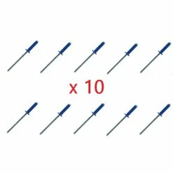 Kit De 10 Rivets Bleus Plaque D'immatriculation