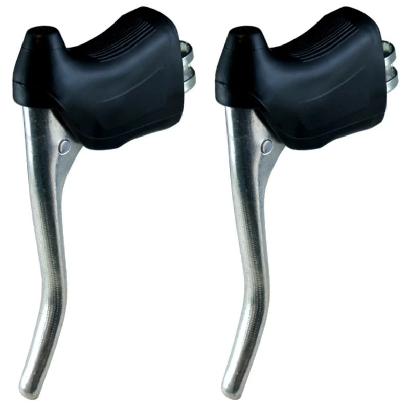 Aluminium KIT LEVIER DE FREIN ET REPOSE MAIN PAIRE COCOTTE VINTAGE VELO COURSE 22.2MM ALU – Image 4