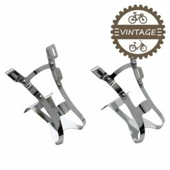 Acier Chromé Paire De Cale-pieds Double Branche Chromé