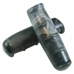 Elastomère PAIRE DE POIGNEE LISSE VELO GRIS MARBRE 100MM VILLE VINTAGE