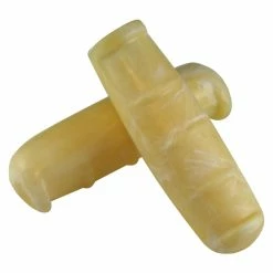 Elastomère PAIRE DE POIGNEE LISSE VELO JAUNE MARBRE 100MM VILLE VINTAGE