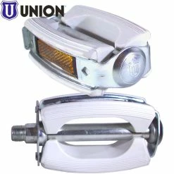 Acier Galvanisé Et Résine Pédales Classique 9/16" Blanc UNION SP-689 Acier Résine Vélo Cycle Ville Route