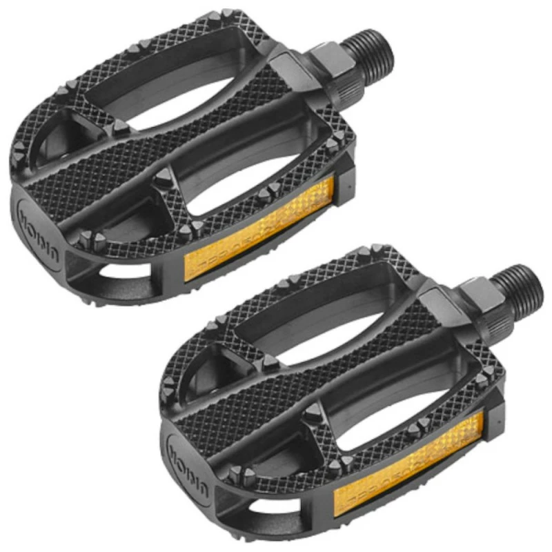 Cage Plastique (PP), Axe Acier Pédales Vélo Enfant 1/2" Noir Cycle Tricycle Junior Ville Route Vtt (paire)