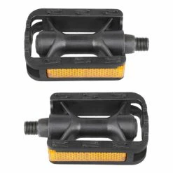 Cage Plastique (PP), Axe Acier Pédales Vélo Enfant 9/16" Noir Cycle Tricycle Junior Ville Route Vtt (paire)