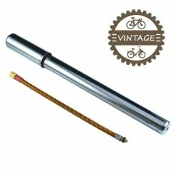 Acier Chromé POMPE ACIER CHROME 250MM RACCORD PRESTA SCHRADER VINTAGE VELO RETRO