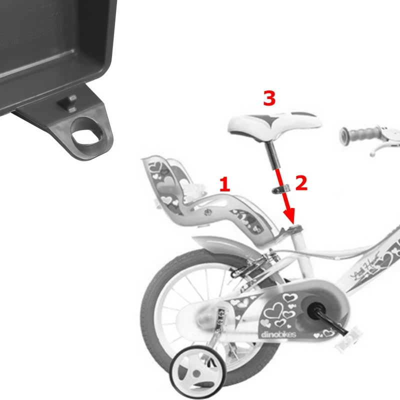Polypropylène Porte Poupée Vélo Enfant Fille Blanc Universel Coque Rigide Bebe Poupon Doudou – Image 2