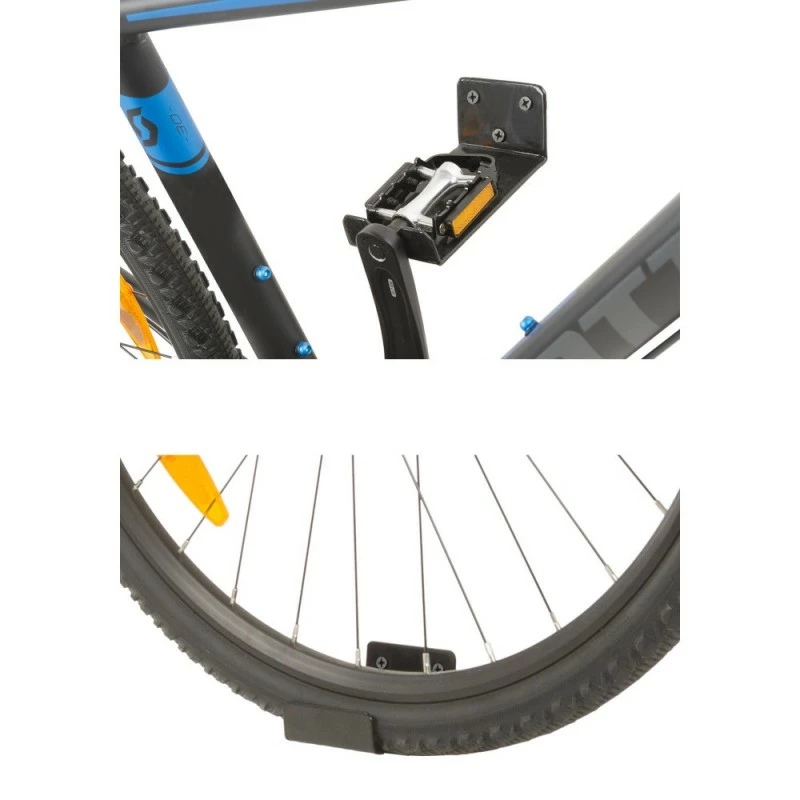 Acier Et Plastique Range Vélo Support Mural Rangement Porte Cycle Universel Route Ville Vtt – Image 2