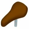 Plastique PP + Acier + Mousse Haute Densité ; Selle Vélo Bmx Enfant Marron Confort Avec Tige 22mm Draisienne Universelle Femme