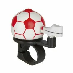 Sonnette Vélo Enfant Football Rouge Cintre Guidon 22mm Cycle Trottinette Draisienne