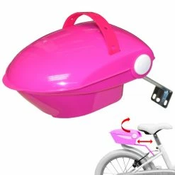 Polypropylène TOP CASE VELO ENFANT FILLE ROSE COFFRE UNIVERSEL PORTE POUPEE BEBE POUPON DOUDOU